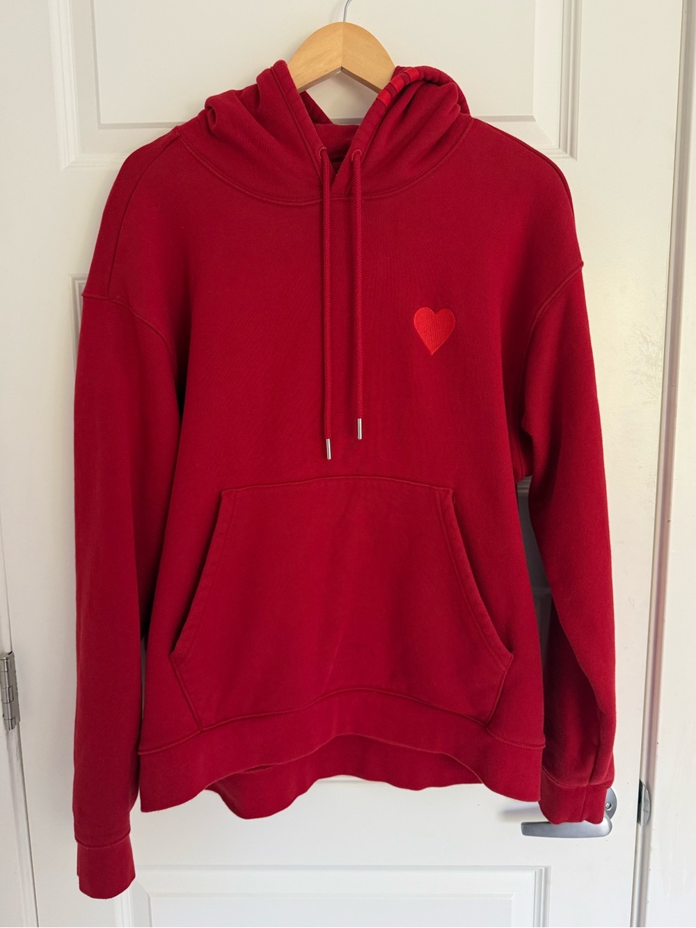 Adidas x Ivy Park Red Pullover Hoodie Unisex Sz Large HI1956 Long Sleeve Hooded